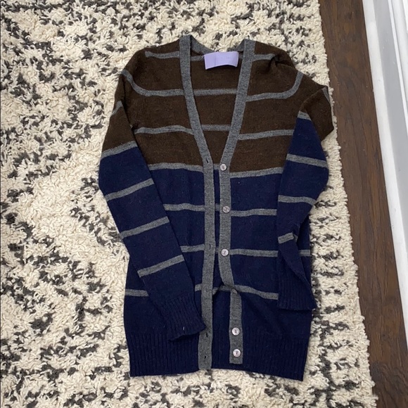 Vera Wang Lavender Label Sweaters - Striped Vera wang lavender label cardigan